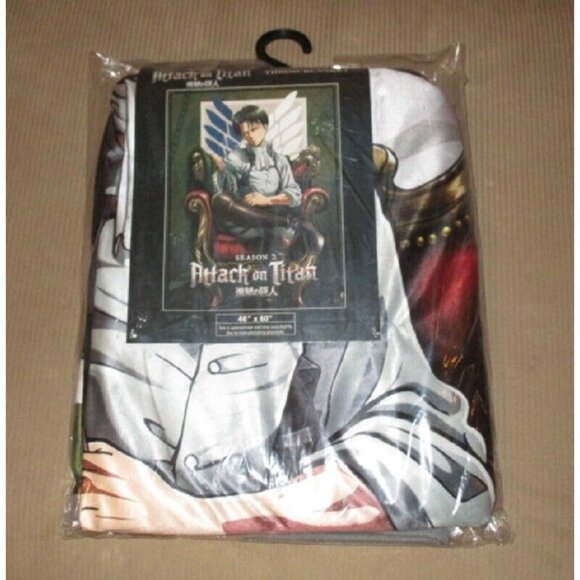 New Anime Attack on Titan Levi Ackerman Season 2 Fleece Throw Gift Blanket Manga - Picture 2 of 2